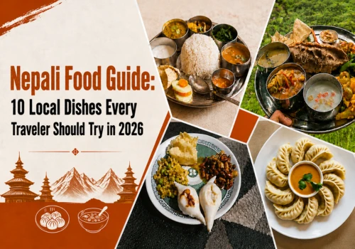 Traditional Nepali food guide featuring dal bhat, momo, and Newari dishes