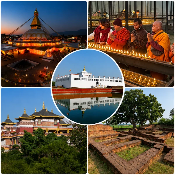 Buddha Jayanti pilgrimage sites in Nepal, Boudhanath Stupa and Lumbini Maya Devi Temple