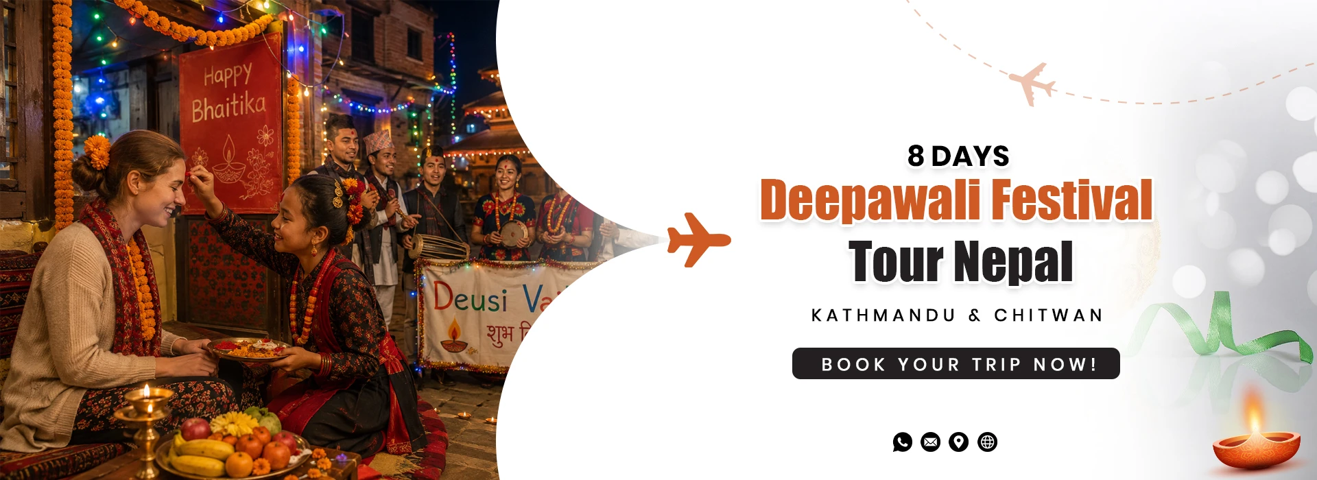 Deepawali Festival Tour Nepal 2026, Bhaitika and Deusi Bhailo celebration