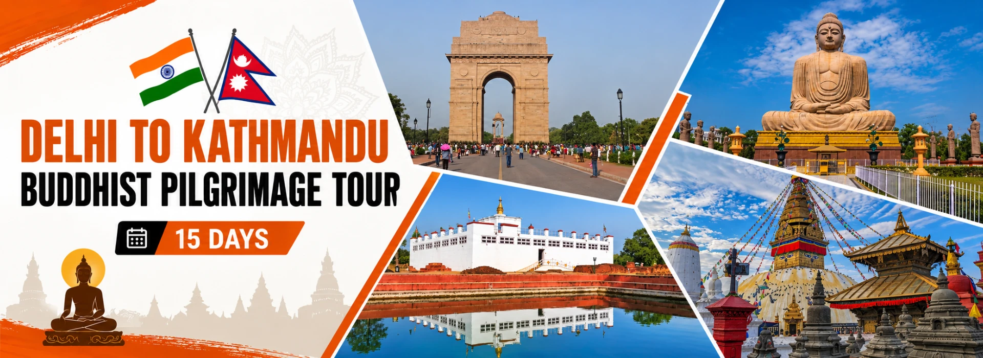 Delhi to Kathmandu Buddhist pilgrimage tour