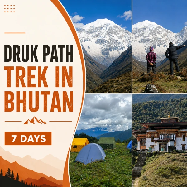 7 days Druk Path Trek from Paro to Thimphu with camping and alpine landscapes