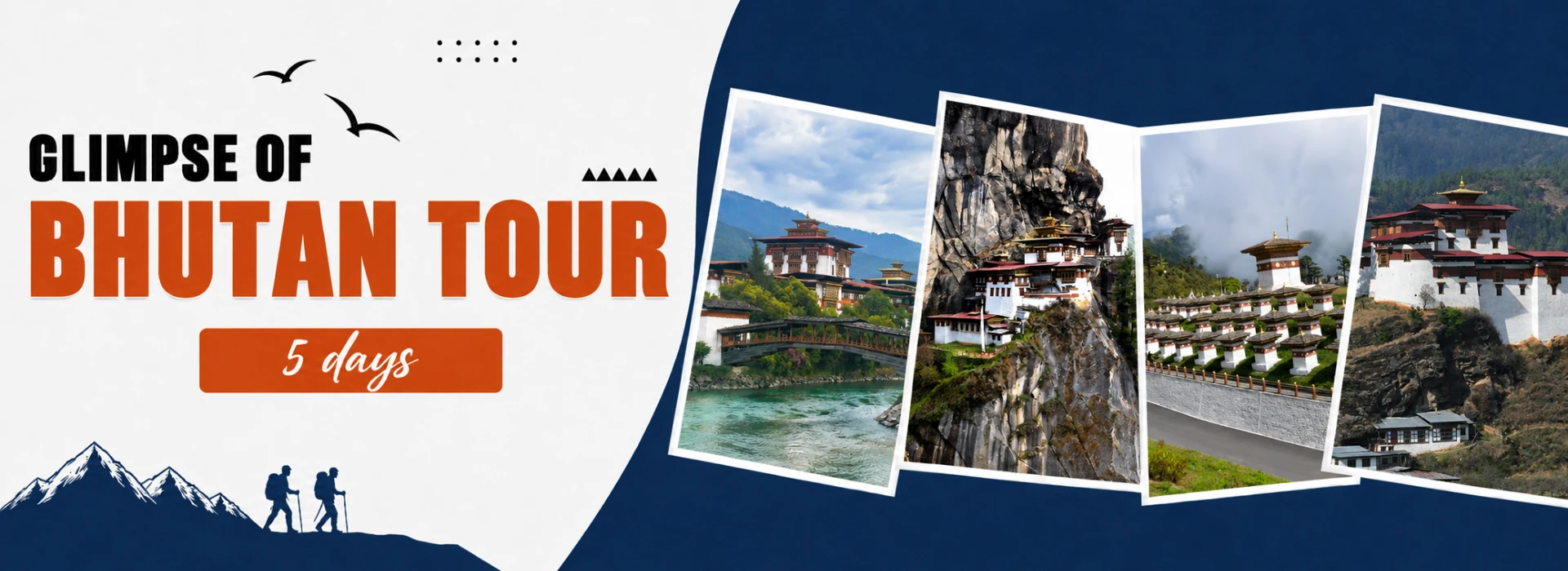 Glimpse of Bhutan Tour featuring Punakha Dzong, Tiger's Nest Monastery and Dochula Pass, 5 Day Bhutan tour