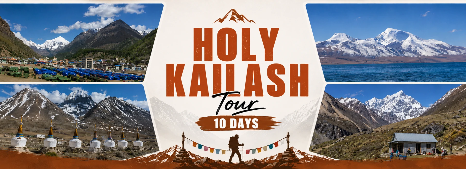 Holy Kailash Tour 10 Days via Kyirung with Himalayan mountains and Lake Manasarovar