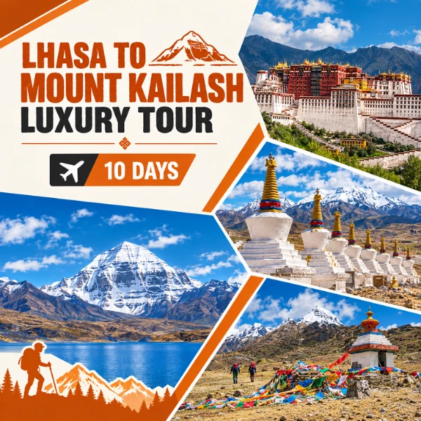 Lhasa to Mount Kailash Luxury Tour with views of Mount Kailash