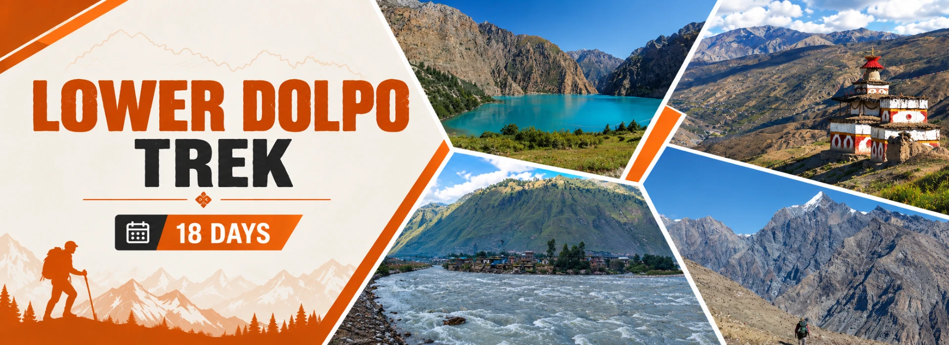 Lower Dolpo Trek with Phoksundo Lake and traditional Dolpo landscapes