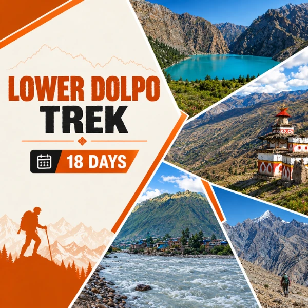 Lower Dolpo Trek with Phoksundo Lake and traditional Dolpo landscapes
