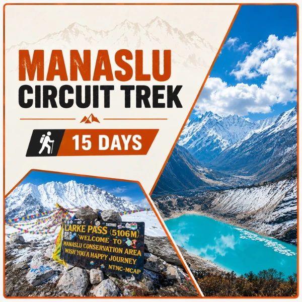 Larkya La Pass at 5106 meters, highest point of the Manaslu Circuit Trek