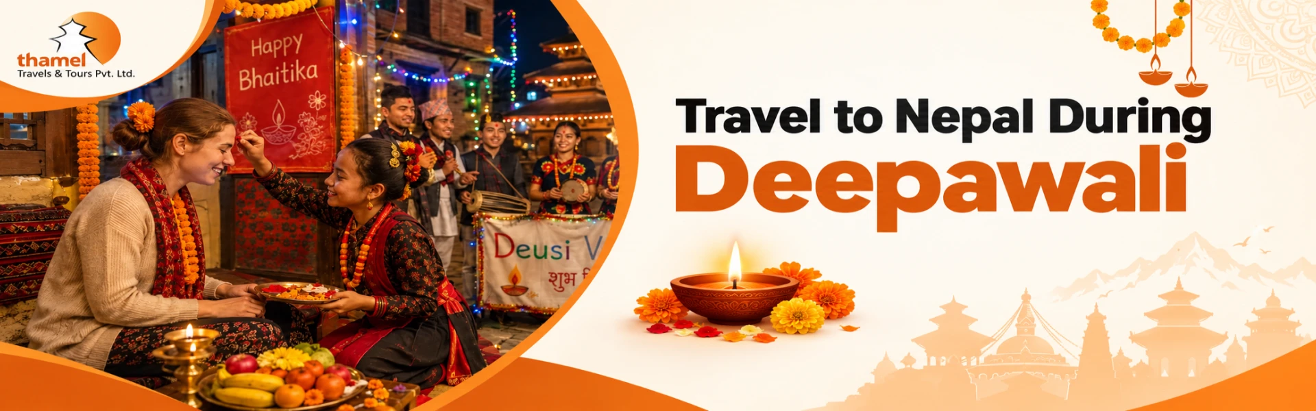 Travel to Nepal during Deepawali and enjoy the Tihar festival of lights