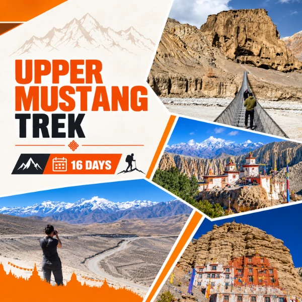 Upper Mustang Trek 16 Days through the dry Himalayan landscape at Lo Manthang