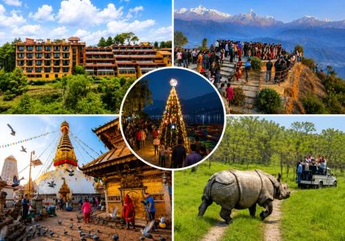 Nepal festive holiday tour Kathmandu Pokhara Chitwan