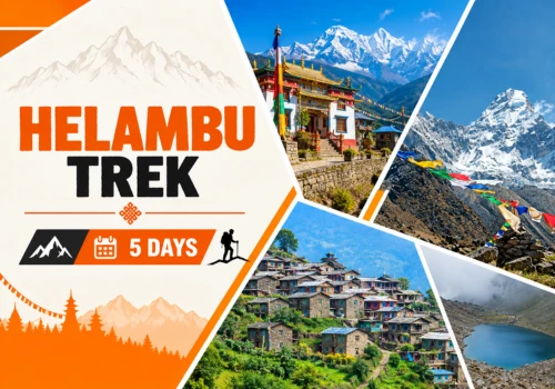 Short Helambu Trek from Kathmandu past a stone hill village with Himalayan views