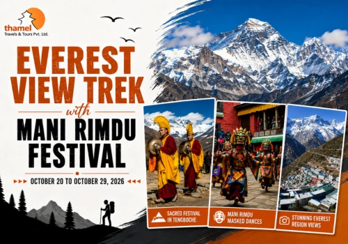 Mani Rimdu Festival Cham dances during Everest View Trek in Nepal
