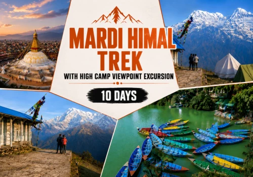 10 day Mardi Himal Trek featuring high camp views of Annapurna and Machhapuchhre
