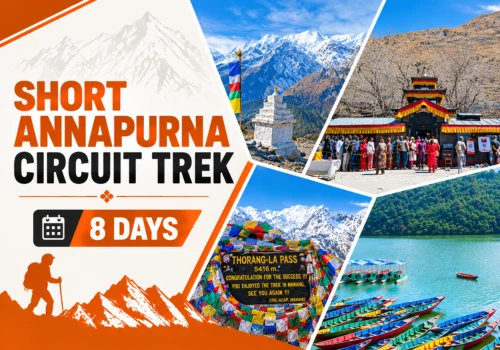 Short Annapurna Circuit Trek crossing Thorong La Pass at 5,416 m